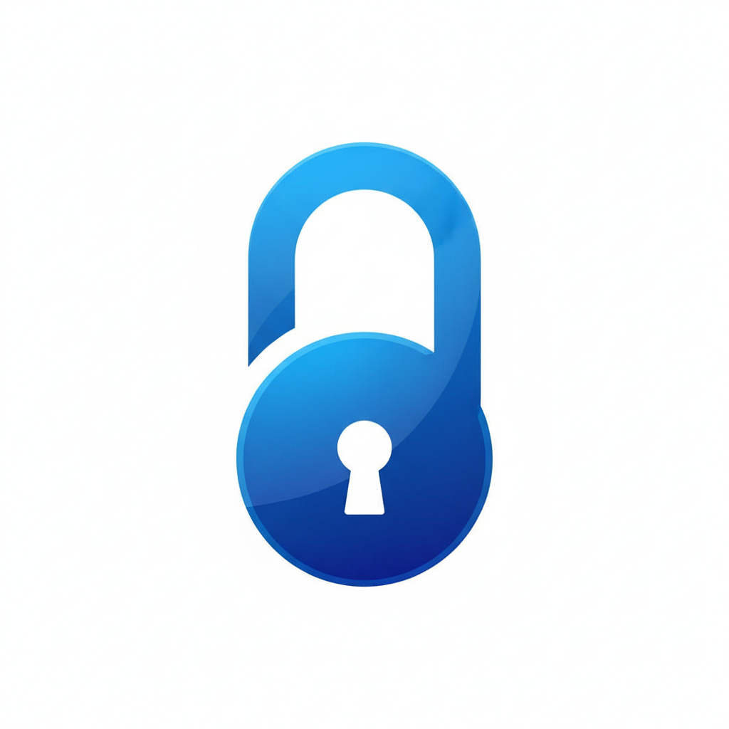 Lock icon blue 